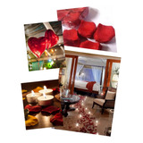 Kit Surpresa Romântica 200 Pétalas + 7 Velas 2 Balão Coração