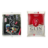 Kit Sushi Arroz Japones Kg + Alga Nori Edomae 10 Folhas H8