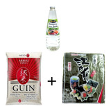 Kit Sushi Arroz Japones Kg + Nori Edomae 10 F + Tempero H8