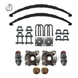 Kit Suspensão Molas Carretinha Reboque 1000kg Feixes 90cm