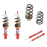 Kit Suspensão Rosca Slim Super Baixo Regulável Gol G5 G6 G7