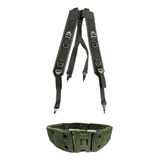 Kit Suspensorio E Cinto Na Verde Padrao Exercito Brasileiro