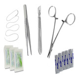 Kit Sutura Completo Porta Agulha ,