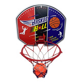Kit Tabela Basquete Infantil + Cesta Bola Aro Rede E Bico