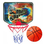 Kit Tabela De Basquete Mini Cesta Infantil Bola Aro Rede