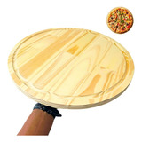 Kit Tabua De Pizza 40cm Com 5 Unidades Em Madeira Pinus