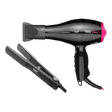 Kit Taiff - Secador Titanium Ion Pink 2100w - Prancha 180ºc