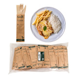 Kit Talher Garfo / Faca / Guardanapo Descartável C/ 100 Un