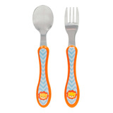 Kit Talher Infantil Animal Fun Buba Garfo Colher Bebê Inox