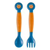 Kit Talher Infantil Flexível Colher Garfo Bebê Introdução