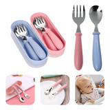 Kit Talher Refeição Alimentação Infantil C/ Estojo Portátil