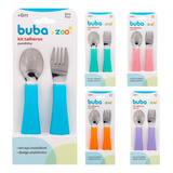 Kit Talheres Infantil Garfo E Colher Bubazoo - Buba Cor Verde
