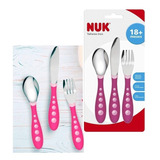 Kit Talheres Inox Bebe 18+ Meses Com 3 Unid. - Nuk