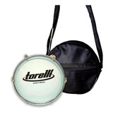 Kit Tamborim Pele Leitosa Torelli Tt404 Pto E Bag Tamborim