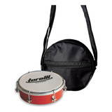 Kit Tamborim Pele Leitosa Torelli Tt404 Verm E Bag Tamborim
