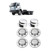 Kit Tampa Cromada Cubo Ford Cargo Dianteiro + Traçado +truck