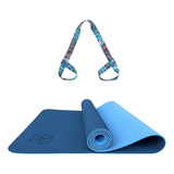 Kit Tapete Yoga Mat Pilates Tpe