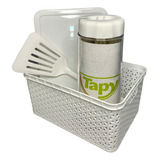Kit Tapioqueira Tapy + Espátula + Caixa - Branco