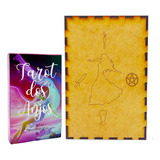 Kit Tarot Dos Anjos Completo E Porta Tarô Caixa Madeira