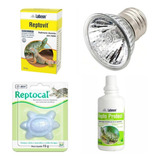 Kit Tartaruga Lâmpada Uva Uvb 3.0 Alcon Suplemento Repteis 50w 220v