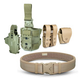 Kit Tático Coldre Perna Maynards Porta Carregador Cinto E905