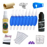 Kit Tatuagem Biqueiras Agulha Transfer Vaselina Tinta E Mais