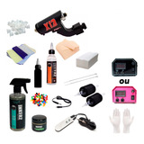 Kit Tatuagem C/ Máquina X13 Rotativa De Tattoo Profissional