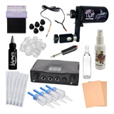 Kit Tatuagem Completo Máquina Bobina Tattoo Profissional Joy