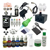 Kit Tatuagem Completo Máquina Rotativa Cartucho