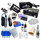 Kit Tatuagem Completo Profissional Máquina X13 Silver Tattoo