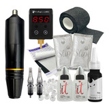 Kit Tatuagem Pen Completo Tattoo Profissional Fonte Sem Fio