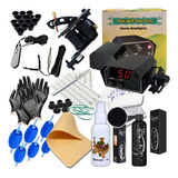 Kit Tatuagem Tattoo Digital Maquina Bobina Completo +brinde 