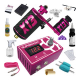 Kit Tatuagem X13 Pink Tattoo Tinta