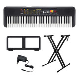 Kit Teclado 61 Teclas Psr F52 Yamaha Com Suporte Em X