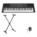 Kit Teclado Arranjador Spring Tc161 61 Teclas + Suporte