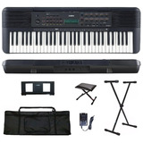 Kit Teclado Arranjador Yamaha Psr-e273 61 Teclas Preto