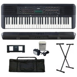 Kit Teclado Arranjador Yamaha Psr-e273 61 Teclas Preto