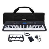 Kit Teclado Digital Kobe Kb-300 61 Teclas Sensitivas E Capa