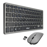 Kit Teclado E Mouse Bluetooth E Wireless Padrão P/ iPad Android Wb-8077