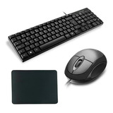 Kit Teclado E Mouse Com Fio E Mousepad Multilaser Original 