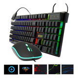 Kit Teclado E Mouse Gamer Rgb