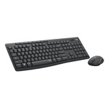 Kit Teclado E Mouse Sem Fio Mk295 Layout Preto Logitech