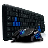 Kit Teclado Mouse Gamer Usb Home Office Para Pc Ps4 Notebook