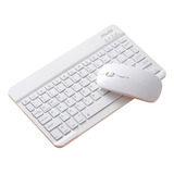 Kit Teclado + Mouse Samsung A7 Lite T220 T225 Branco Abnt 1
