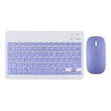 Kit Teclado Mouse Sem Fio Bluetooth Tablet S6 Lite S7 S9 Fe