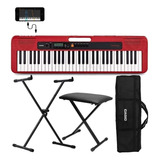 Kit Teclado Musical Ct-s200 Casio + Suporte + Banqueta