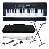 Kit Teclado Musical Iniciantes Queens N19-0563 54 Teclas Led