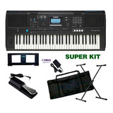 Kit Teclado Musical Yamaha Psr E 473 Com Fonte Promoção