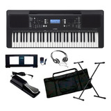 Kit Teclado Musical Yamaha Psr-e373 Preto C/ Nota Fiscal
