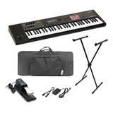Kit Teclado Sintetizador Roland Xps-30bk +bag Stand Pedal